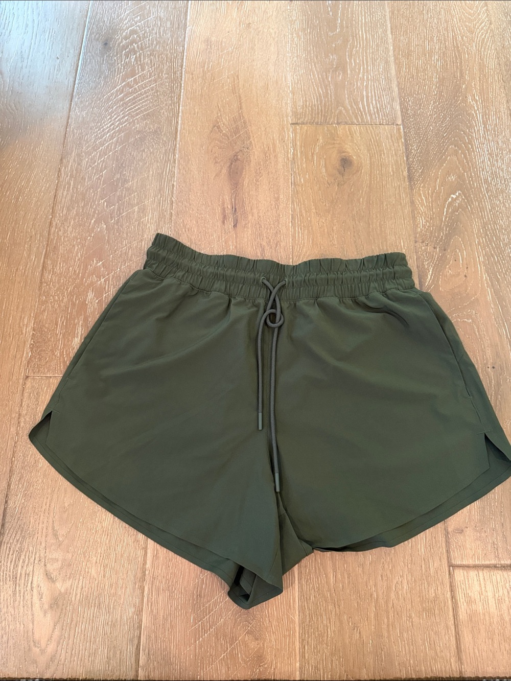Athleta Olive Green Athletic Drawstring Shorts
